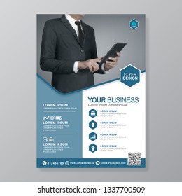 Business cover a4 template for a report and brochure design, flyer, banner, leaflets decoration for printing and presentation vector illustration