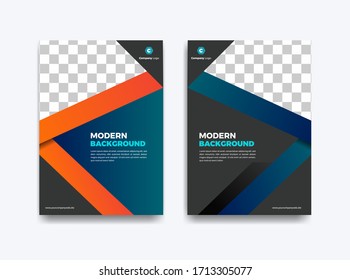 Business cover, annual report design, presentation Template, Corporate report cover abstract geometric illustration design layout bundle. Company identity brochure template collection. set