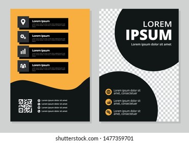 Business cover annual report modern template a4 flat design flyer