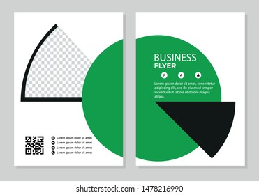 Business cover annual report modern template a4 flat design flyer