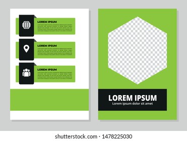 Business cover annual report modern template a4 flat design flyer