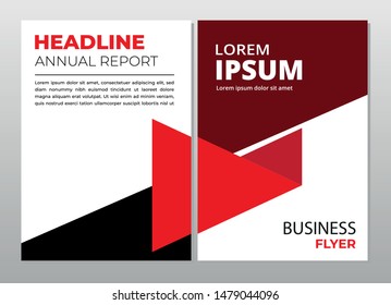 Business cover annual report modern template a4 flat design flyer