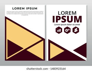 Business cover annual report modern template a4 flat design flyer