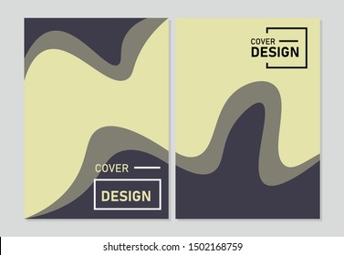 Business cover annual report modern template a4 paper cut flyer