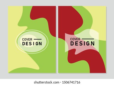 Business cover annual report modern template a4 paper cut design flyer