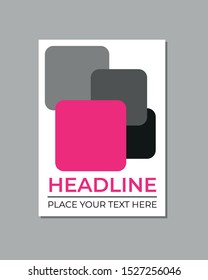 Business cover annual report modern template a4 flat design flyer
