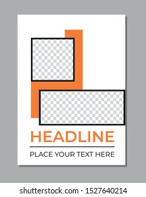 Business cover annual report modern template flat design flyer