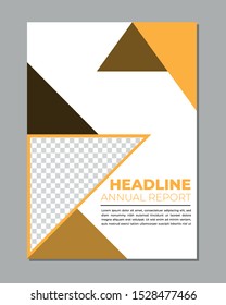 Business cover annual report modern template flat design flyer