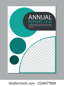 Business cover annual report modern template flat design flyer