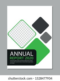 Business cover annual report modern template flat design flyer