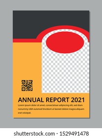 Business cover annual report modern template flat design flyer