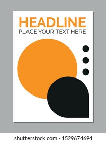 Business cover annual report modern template flat design flyer