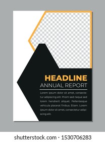 Business cover annual report modern template flat design flyer
