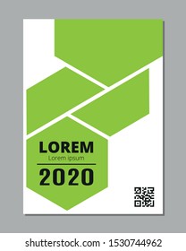 Business cover annual report modern template flat design flyer