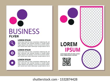 Business cover annual report modern template flat design flyer