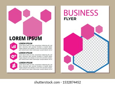 Business cover annual report modern template flat design flyer