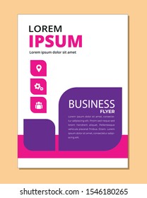 Business cover annual report modern template flat design flyer