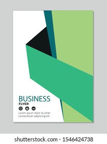 Business cover annual report modern template flat design flyer