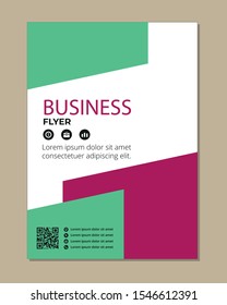 Business cover annual report modern template flat design flyer