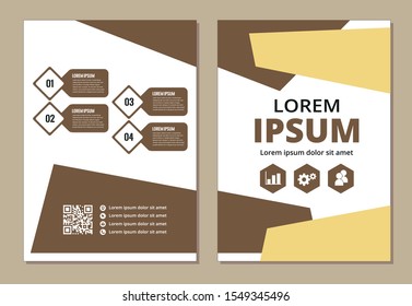 Business cover annual report modern template flat design flyer