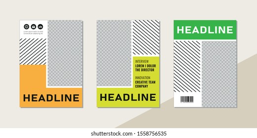 Business cover annual report modern template flat design flyer