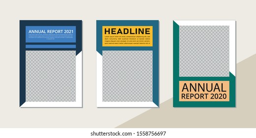 Business cover annual report modern template flat design flyer