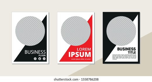 Business cover annual report modern template flat design flyer