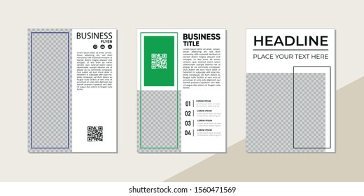 Business cover annual report modern template flat design flyer