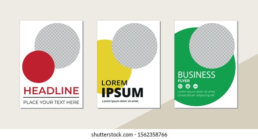 Business cover annual report modern template flat design flyer