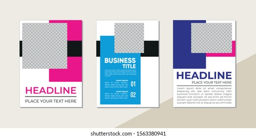 Business cover annual report modern template flat design flyer