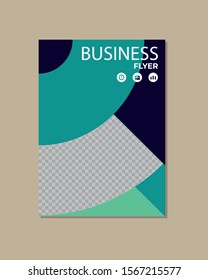 Business cover annual report modern template flat design flyer
