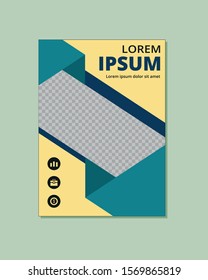 Business cover annual report modern template flat design flyer