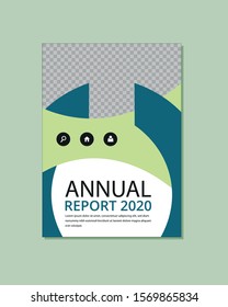 Business cover annual report modern template flat design flyer