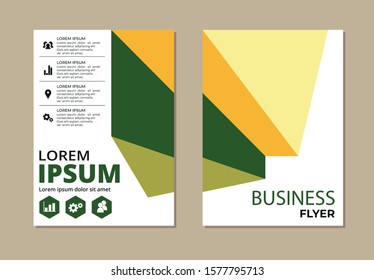 Business cover annual report modern template flat design flyer