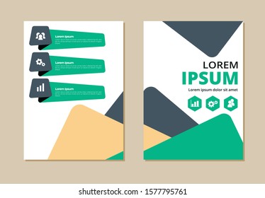 Business cover annual report modern template flat design flyer