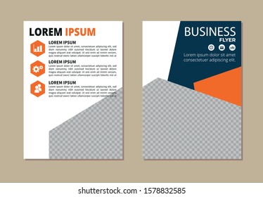 Business cover annual report modern template flat design flyer
