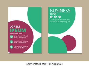 Business cover annual report modern template flat design flyer