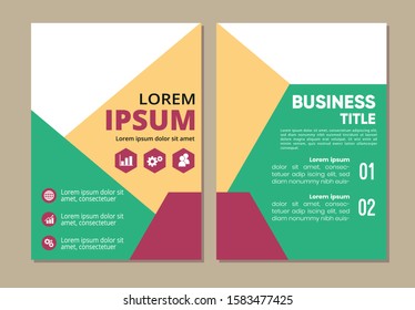 Business cover annual report modern template flat design flyer