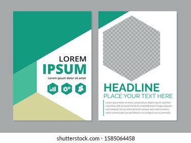 Business cover annual report modern template flat design flyer