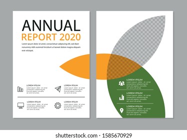 Business cover annual report modern template flat design flyer