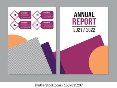 Business cover annual report modern template flat design flyer