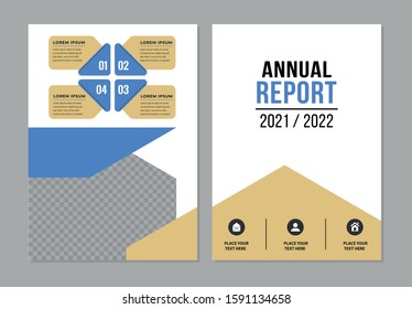 Business cover annual report modern template flat design flyer