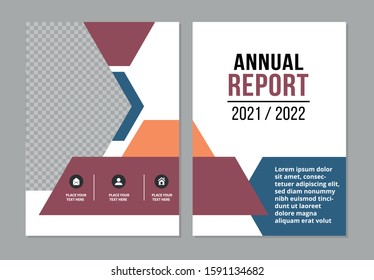 Business cover annual report modern template flat design flyer