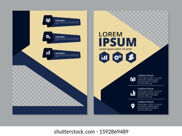 Business cover annual report modern template flat design flyer