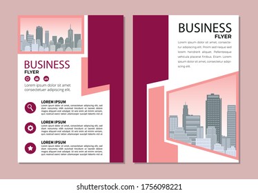 Business cover annual report modern template flat design flyer