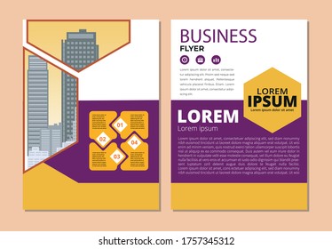 Business cover annual report modern template flat design flyer
