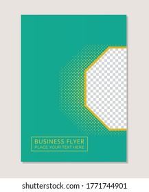 Business cover annual report modern template flat design flyer