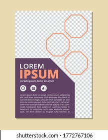 Business cover annual report modern template flat design flyer