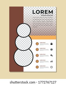 Business cover annual report modern template flat design flyer