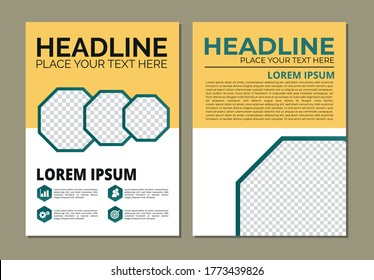 Business cover annual report modern template flat design flyer